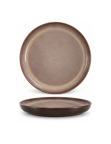 Assiette plate taupe et mauve 26 cm – Réf : K1L146