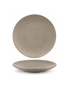Assiette plate gris taupe striée 30 cm – Réf. K19482