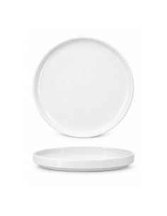 Assiette plate blanche à bord droit 24,5 cm – Réf : K02417