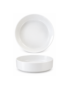 Saladier blanc à parois droites 25 cm – Réf : K02422