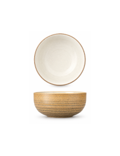 Bol crème et ocre moucheté 14,5 cm – Réf. K1K023
