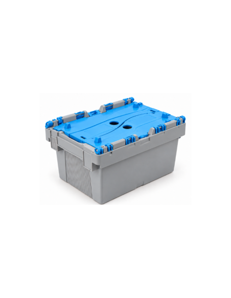 Bac de rangement avec couvercle crocodile bleu 30 × 20 × 17,7 cm – Réf : BD3217