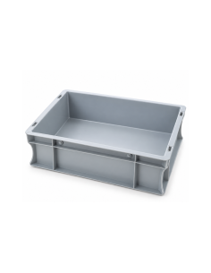 Bac de rangement Euronorm gris 40 × 30 × 12 cm – Réf : E4312