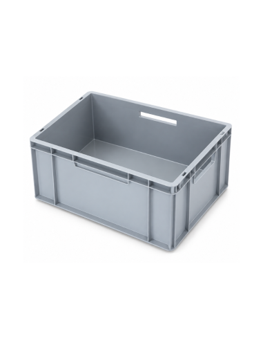 Bac de rangement Euronorm gris 60 × 40 × 24 cm – Réf : E6424