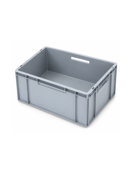 Bac de rangement Euronorm gris 60 × 40 × 24 cm – Réf : E6424