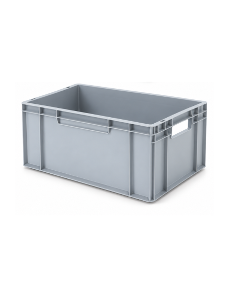 Bac de rangement Euronorm gris 60 × 40 × 32 cm – Réf. E6432