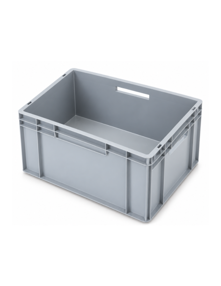 Bac de rangement Euronorm gris 60 × 40 × 32 cm – Réf. E6432