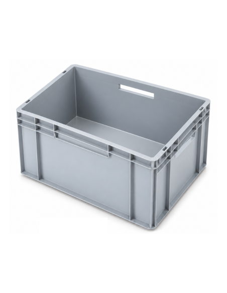 Bac de rangement Euronorm gris 60 × 40 × 40 cm – Réf : E6440