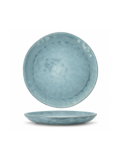 Assiette plate bleue céramique 28 cm | ALIA CHR