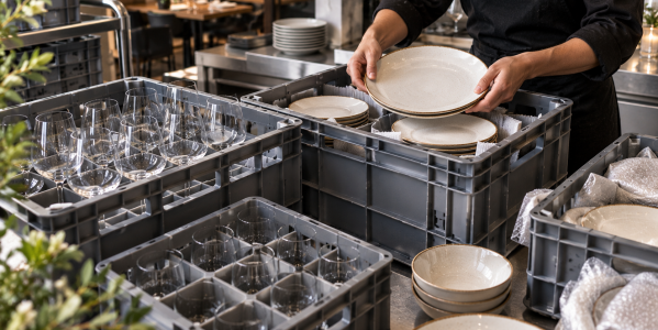 Comment stocker et transporter la vaisselle et les verres en toute sécurité ?