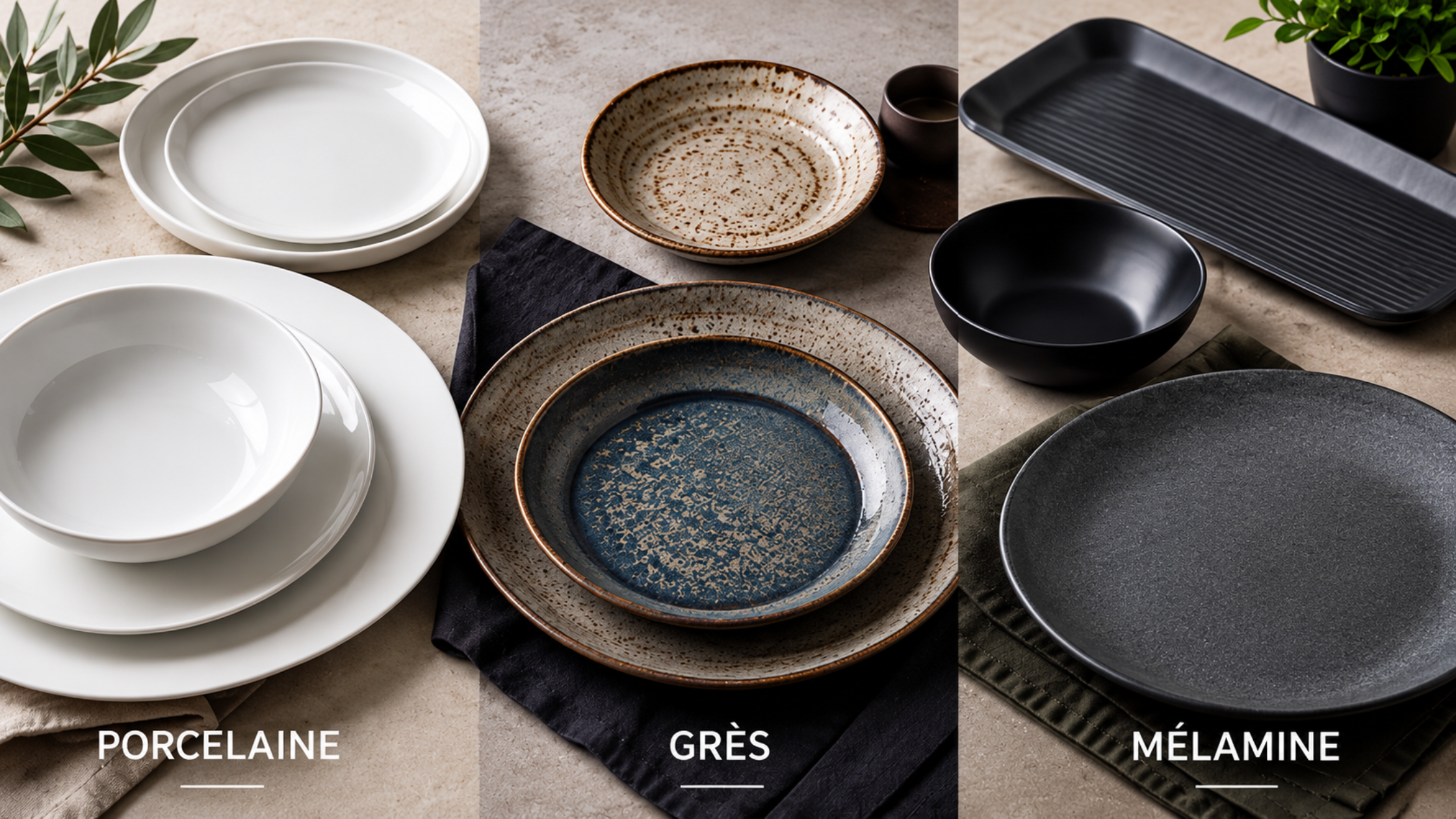 Porcelaine, grès ou mélamine : quelles sont réellement les différences ?